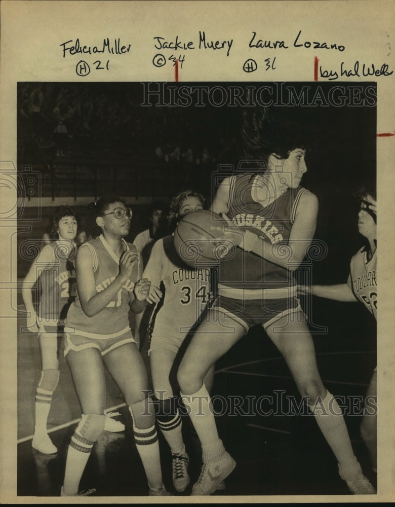 1981 Press Photo Felicia Miller, High School Basketball Player at Game-Historic Images