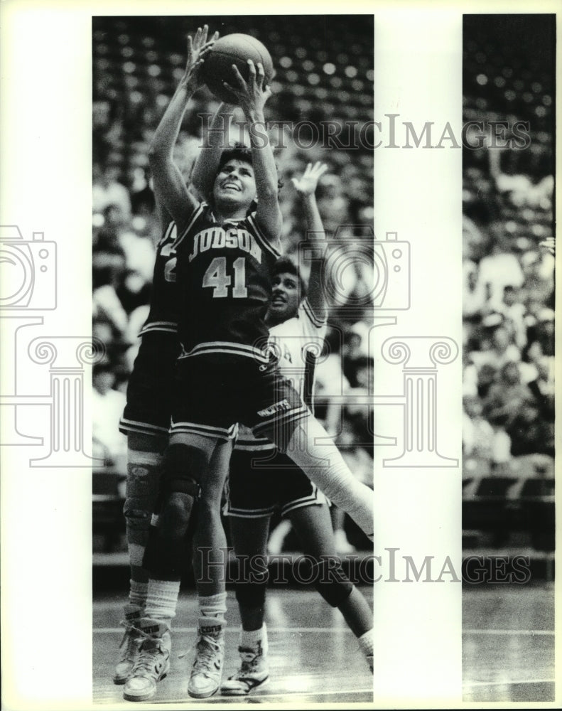 1991 Press Photo Kathy Diaz, Judson High School Basketball Player at Game- Historic Images