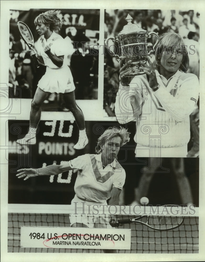 1984 Press Photo Martina Navratilova, United States Open Tennis Champion- Historic Images