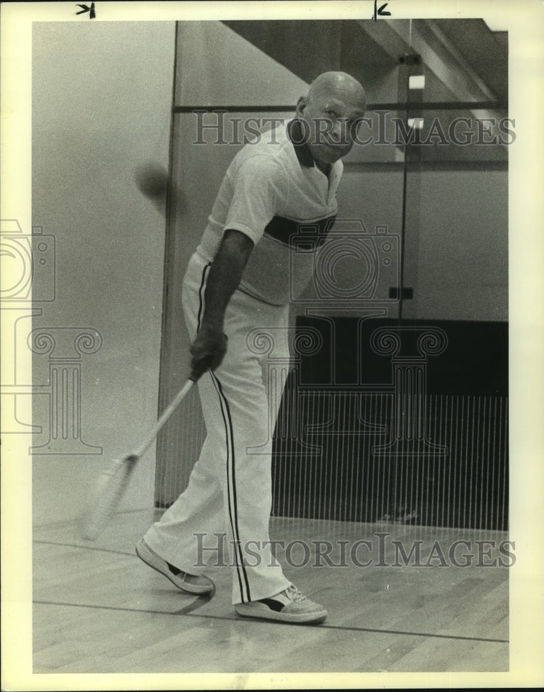 1984 Press Photo Hashim Kahn, Professional Squash Player - sas11497 - Historic Images