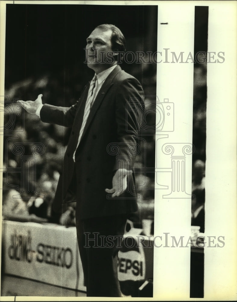 1986 Press Photo George Karl, Cavaliers Basketball Coach - sas11508 - Historic Images