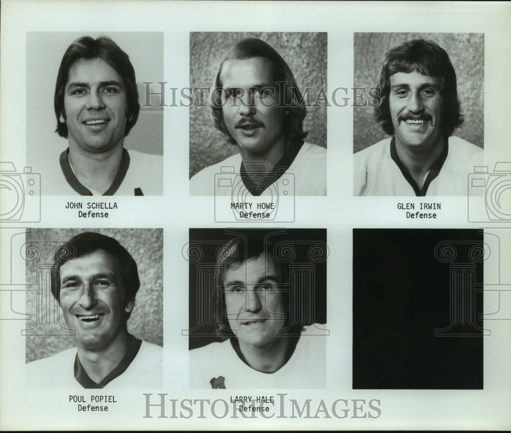 Press Photo Hockey Team Defensive Position Players - sas11554 - Historic Images