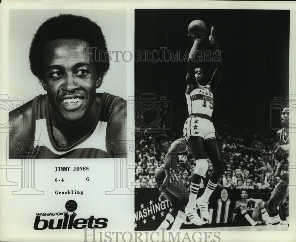 Press Photo Jimmy Jones, Washington Bullets Basketball Player at Game- Historic Images