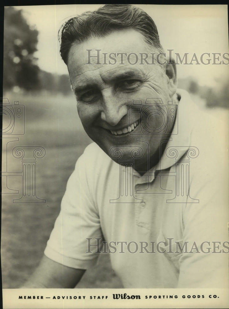 Press Photo Golfer E. J. &quot;Dutch&quot; Harrison, Wilson Sporting Goods Staff Member - Historic Images