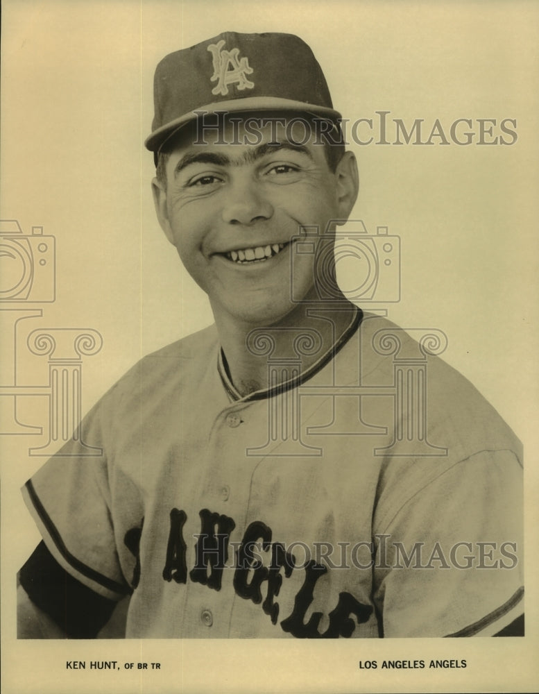 Press Photo Ken Hunt, Los Angeles Angels Baseball Player - sas11698- Historic Images