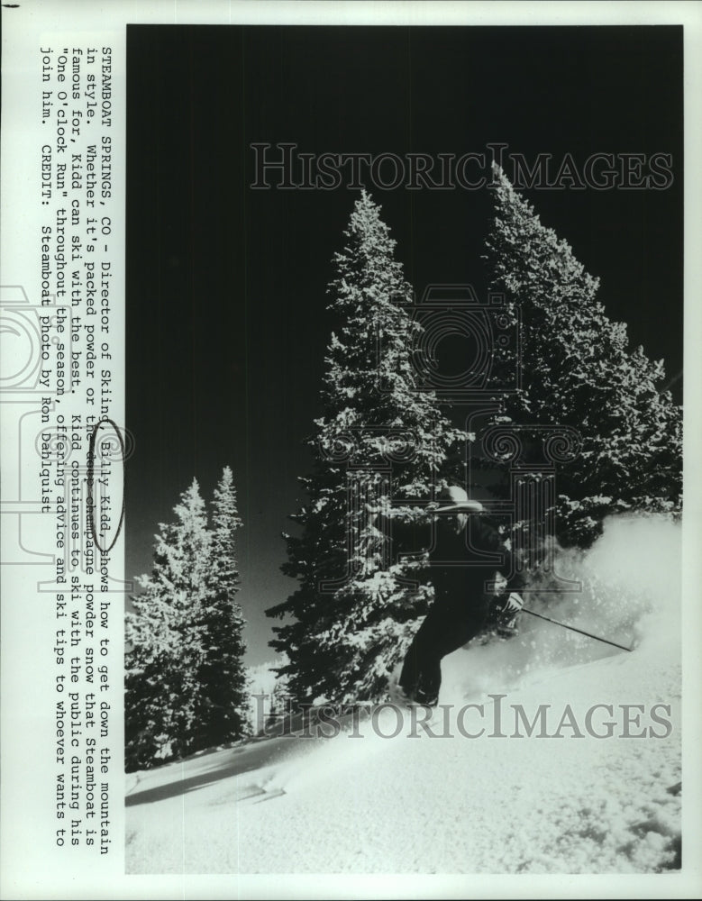Press Photo Billy Kidd, Steamboat Springs Director of Skiing on Mountain - Historic Images