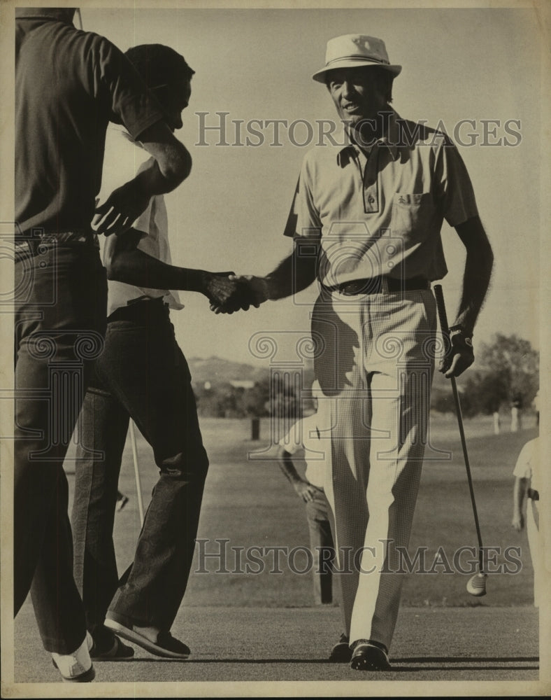 Press Photo Golfer Don January and Caddy at Golf Course - sas11840 - Historic Images