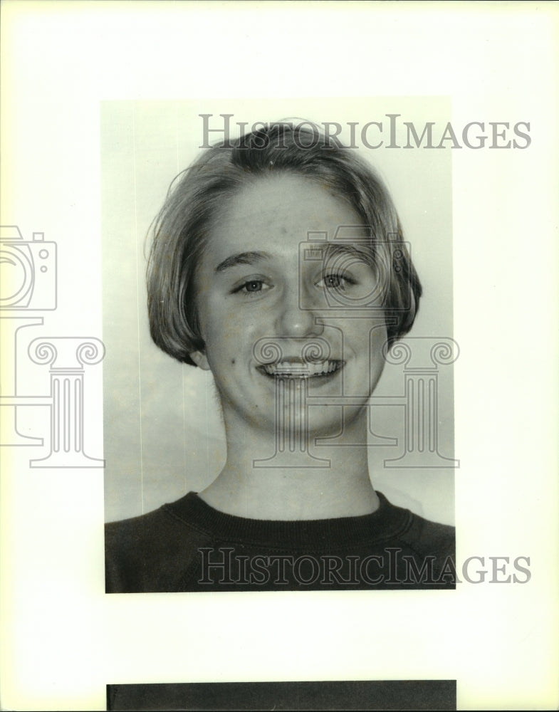 1992 Press Photo Karyn Tieken, Floresville High School Girls Basketball Player-Historic Images