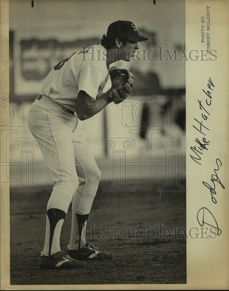 1978 Press Photo Mike Hatcher, Dodgers Baseball Player - sas11910-Historic Images