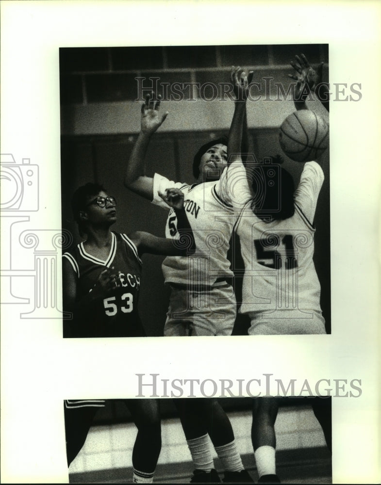 1992 Press Photo Sid Small, Sam Houston High School Girls Basketball P