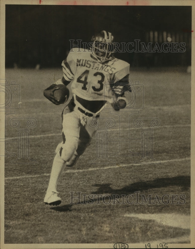 1979 Press Photo Ansel Cole, Mustangs High School Football Player - sas12007 - Historic Images