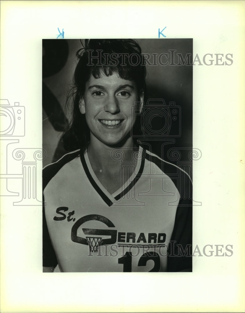 1987 Press Photo St. Gerard High basketball player Kim Maddox - sas12047 - Historic Images