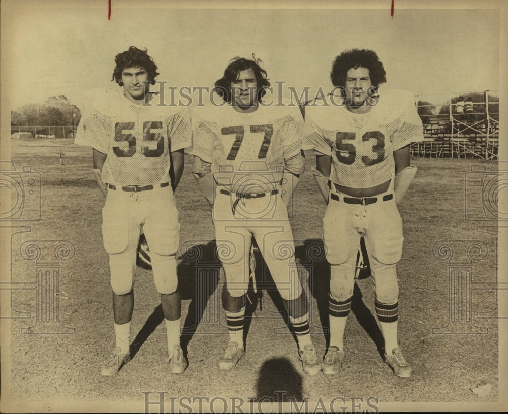 1979 Press Photo Art Peterson with Other John Jay High School Football Linemen- Historic Images