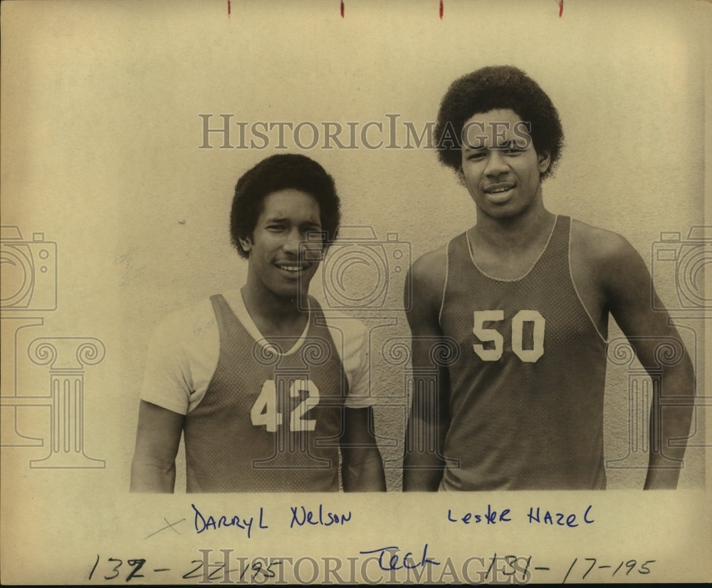 Press Photo Tech Basketball Players Darryl Nelson and Lester Hazel - sas12293 - Historic Images