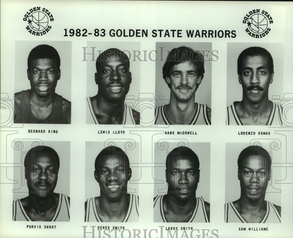 1982 Press Photo Golden State Warriors Basketball Team Line Up - sas12315 - Historic Images