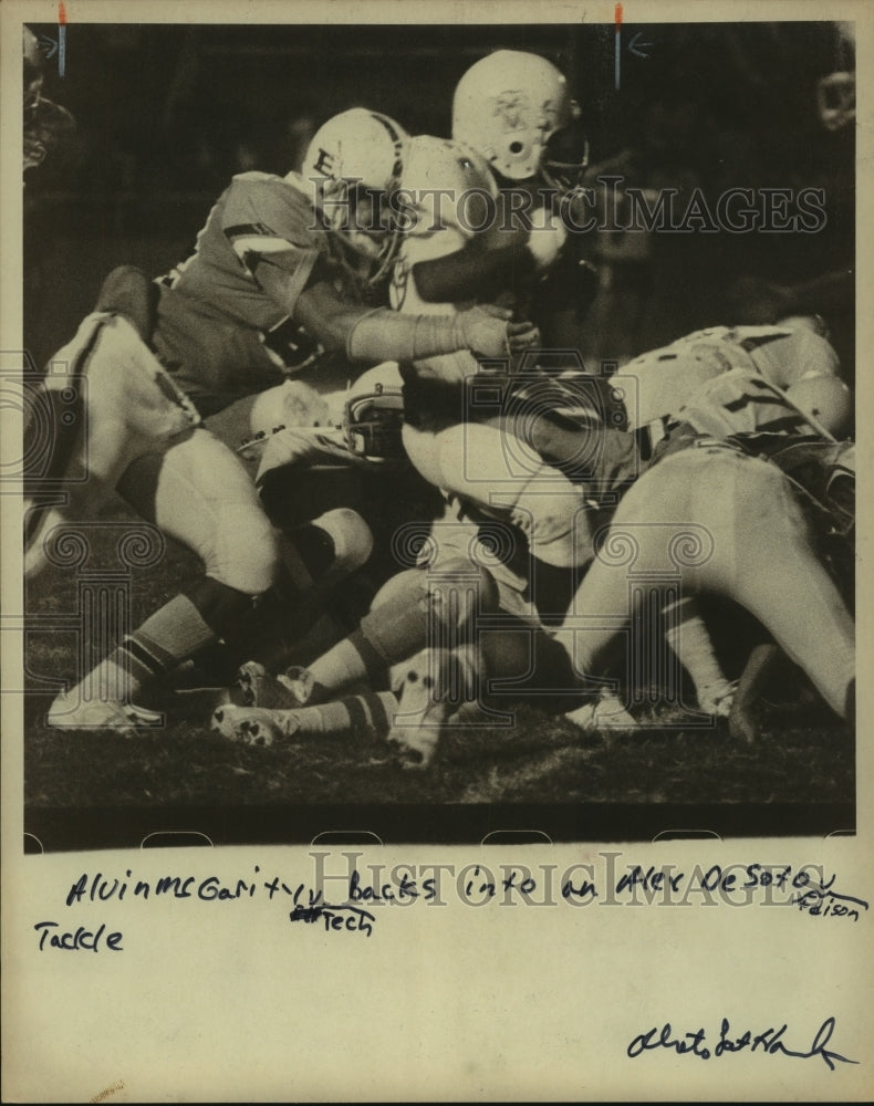 1977 Press Photo Alvin McGarity, Fox Tech High School Football Player- Historic Images