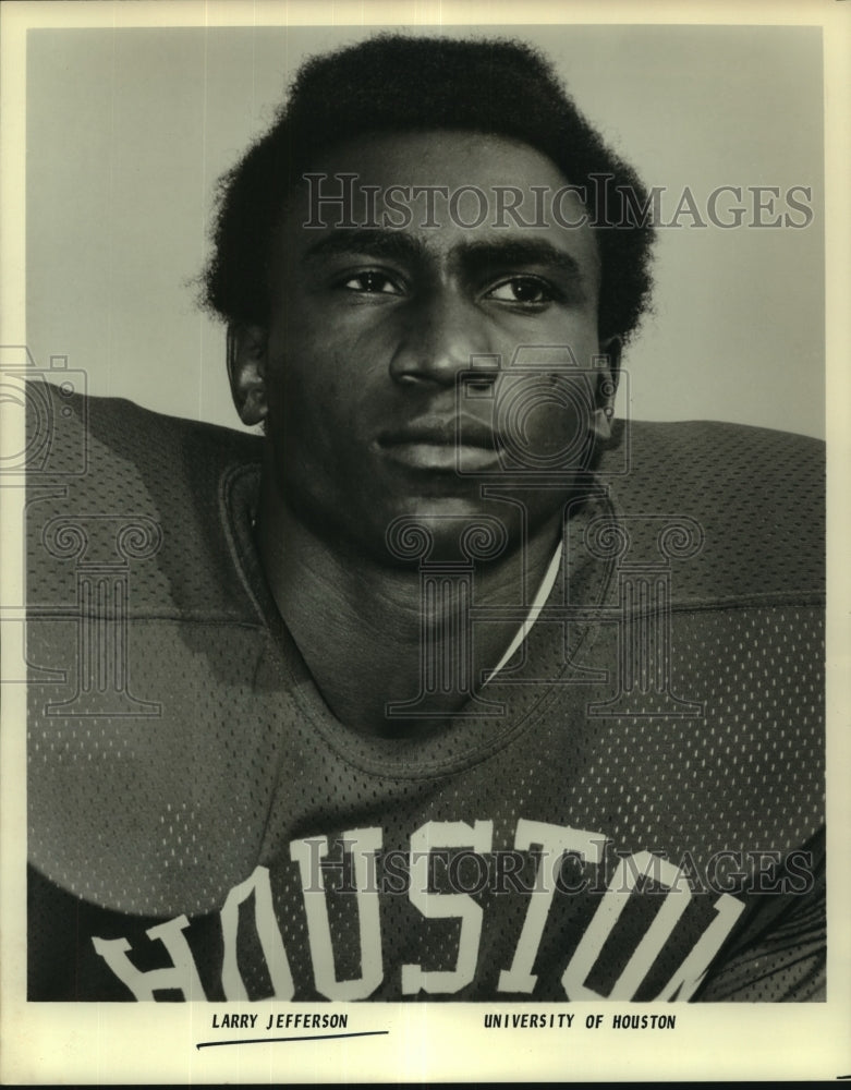 Press Photo Larry Jefferson, University of Houston Football Player - sas12477- Historic Images