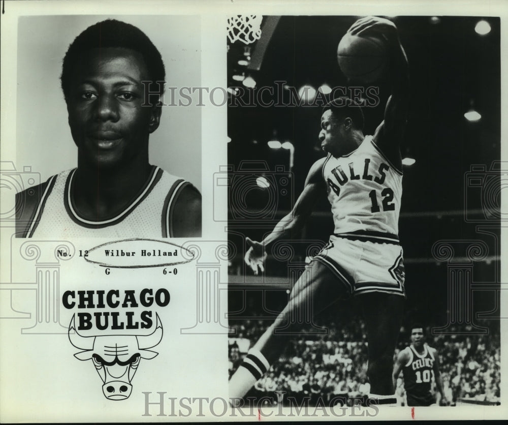 1978 Press Photo Wilbur Holland, Chicago Bulls Basketball Player at Game- Historic Images