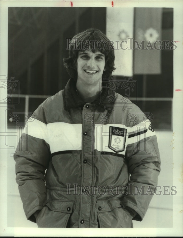 1984 Press Photo Speed skater and Olympic television analyst Eric Heiden- Historic Images