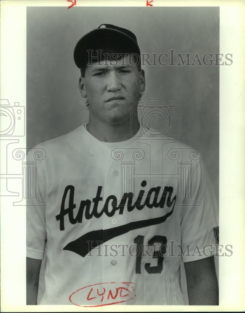 1991 Press Photo Antonian High baseball player Mike Lynd - sas12692 - Historic Images