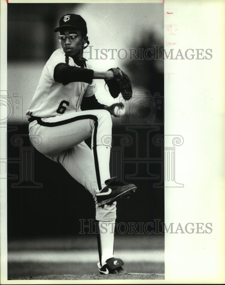 1990 Press Photo Clark High baseball pitcher Earl Nelson vs. Madison - sas12695- Historic Images