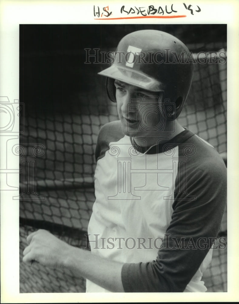 1990 Press Photo Jeff Hill, Taft High School Baseball Player - sas12717- Historic Images