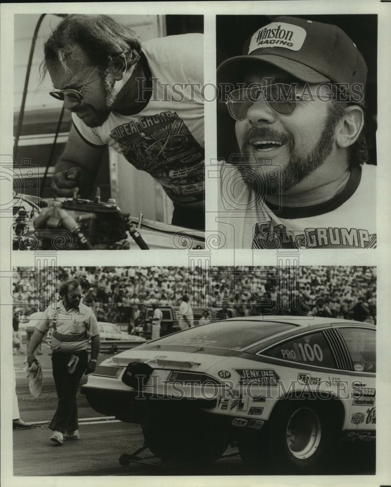 Press Photo NHRA drag racing competitor Bill