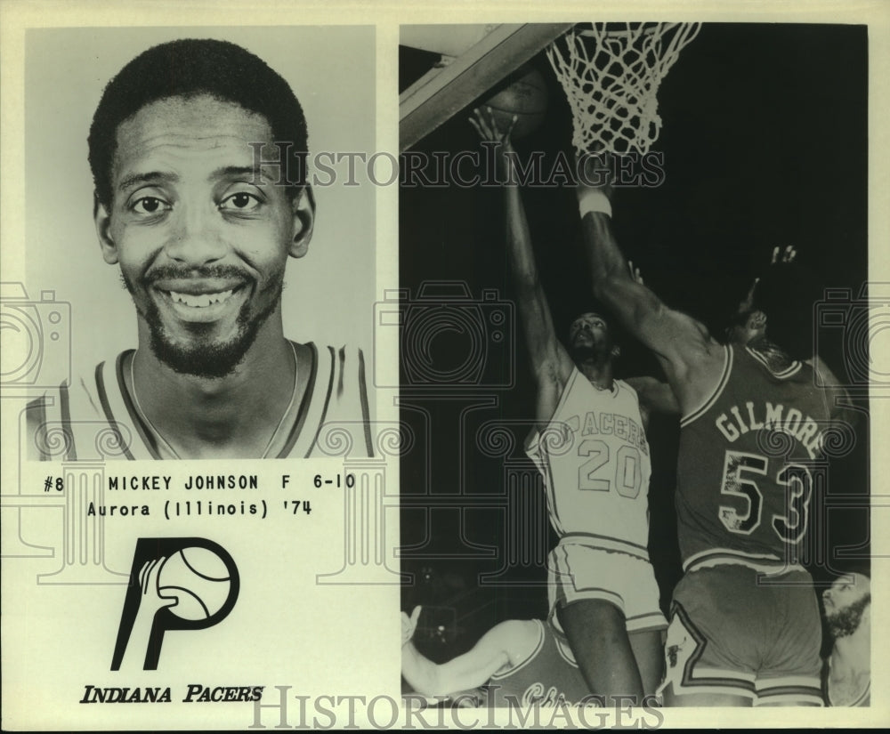 Press Photo Mickey Johnson, Indiana Pacers Basketball Player at Game - sas12845 - Historic Images