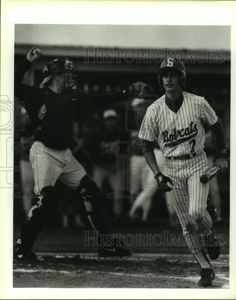 1992 Press Photo South San and Corpus Christi Carroll play high school baseball - Historic Images