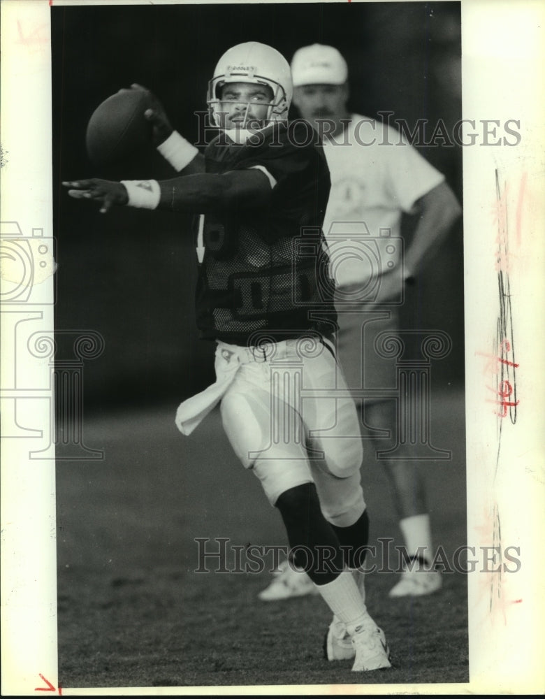 1991 Press Photo Houston Oilers football quarterback Warren Moon - sas13225 - Historic Images