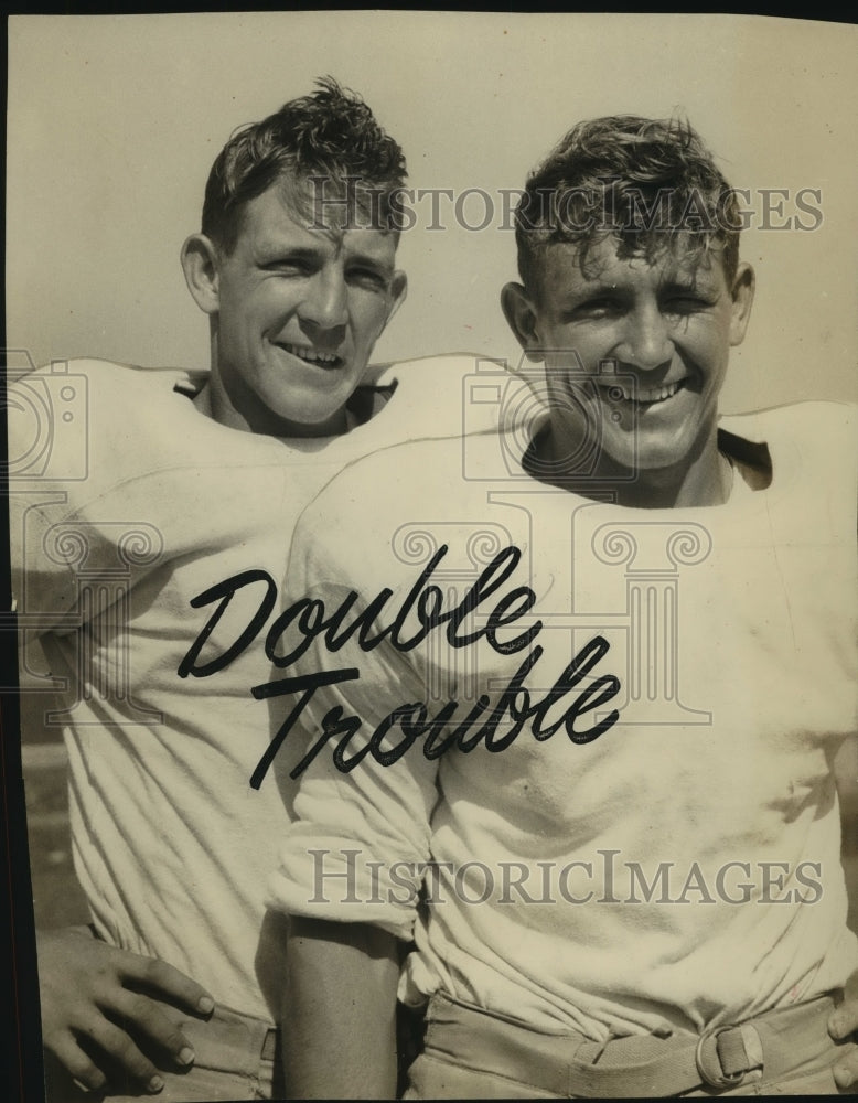 Press Photo Bill and Bob Moorman, Twin Football Players - sas13347- Historic Images