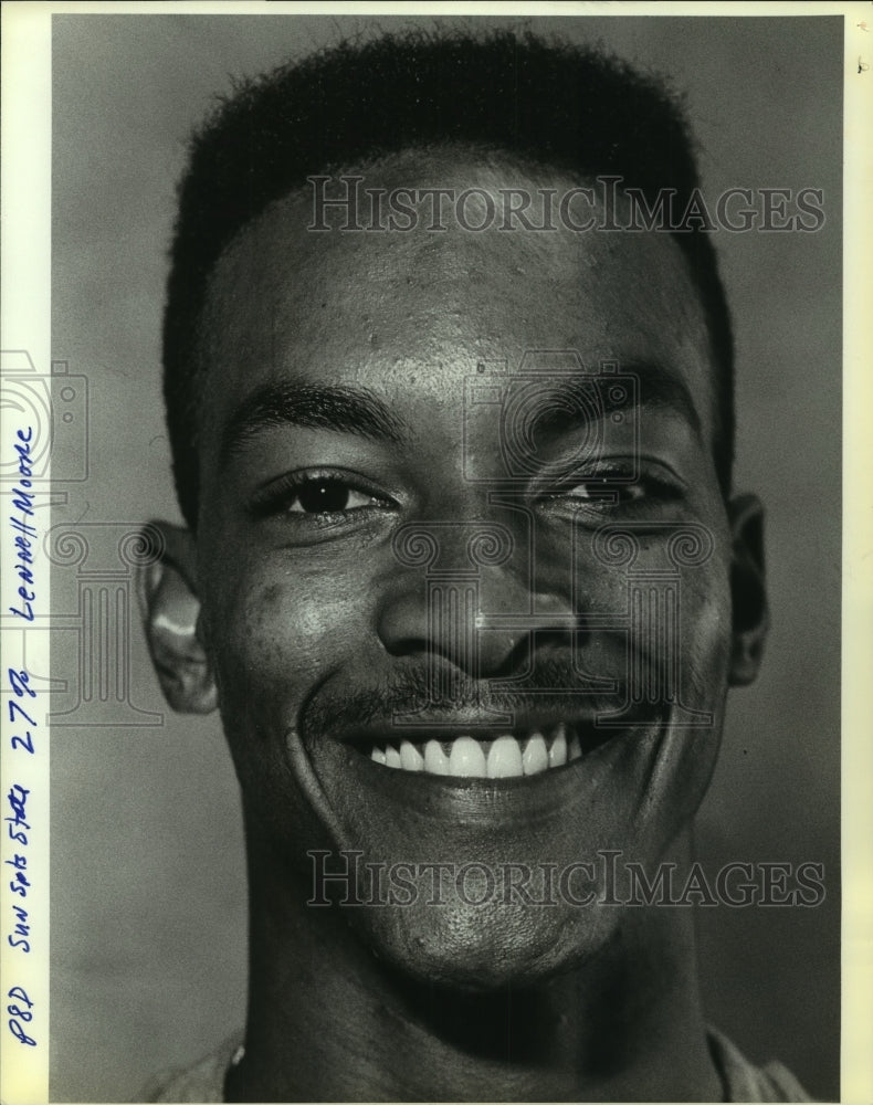 1986 Press Photo Lennel Moore, University of Texas San Antonio Basketball Player-Historic Images