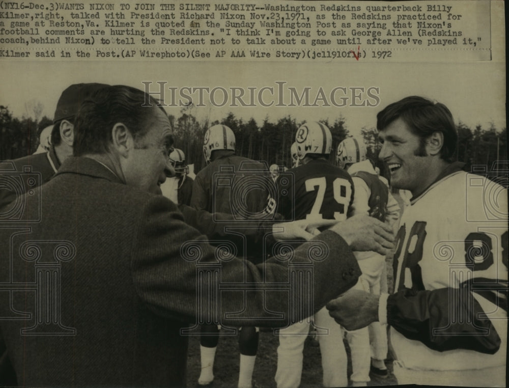 1971 Press Photo Billy Kilmer, Washington Redskins Football Quarterback- Historic Images