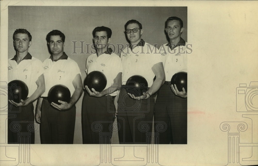 Press Photo Champion Sunset Service Bowling Team at San Pedro Lanes - sas13456 - Historic Images