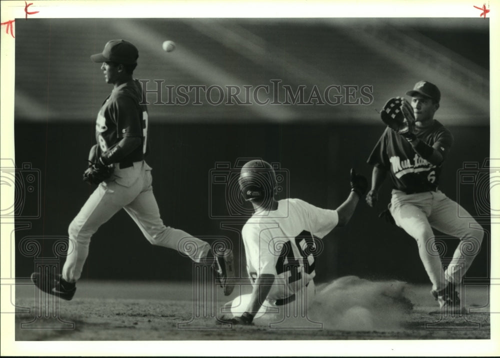 1994 Press Photo Marshall and Jay High School Baseball Players at Game - Historic Images