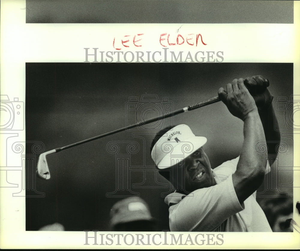 1985 Press Photo Golfer Lee Elder at Dominion Pro Golf Association Tournament - Historic Images
