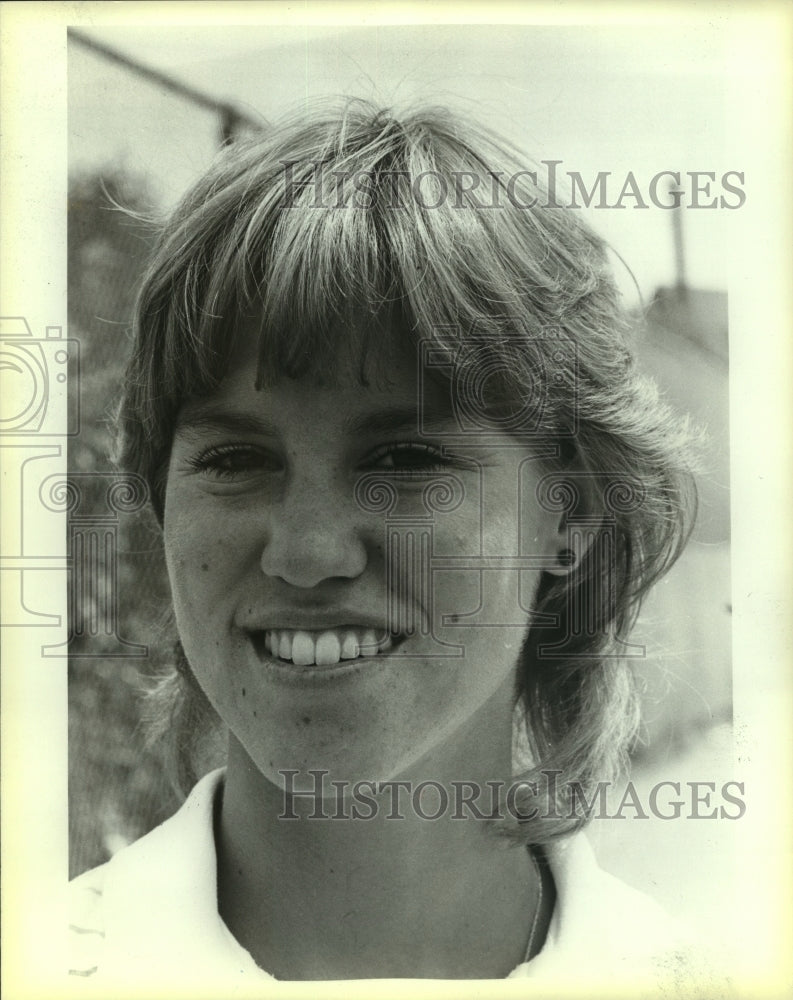 1980 Press Photo Susan Mainz Simpson, High School Tennis Player - sas13692 - Historic Images