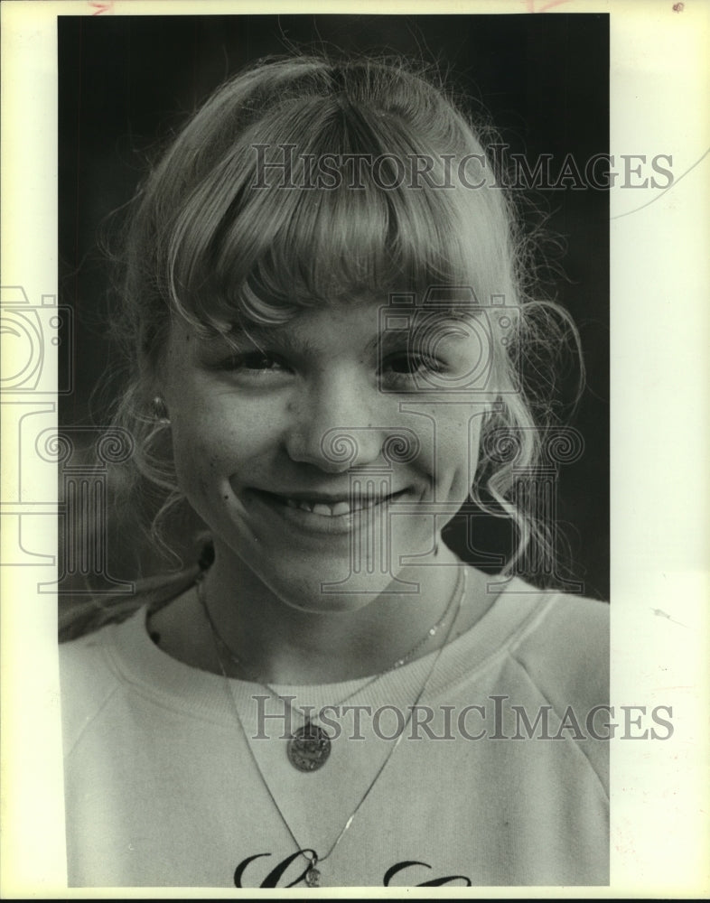 1986 Press Photo Swimmer Marlean Parchman, Clark High School - sas13698 - Historic Images
