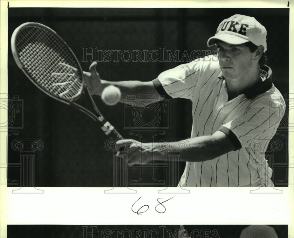 1988 Press Photo Alamo Heights High tennis player Trent Harkrader - sas13774 - Historic Images