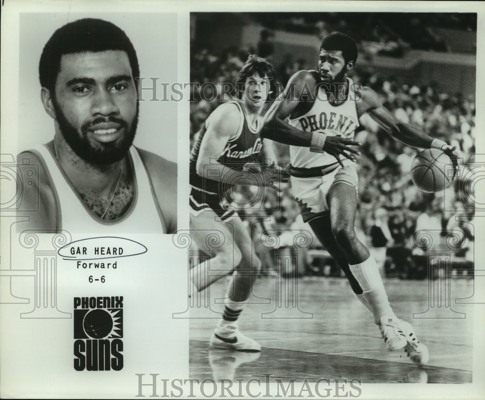 Press Photo Gar Heard, Phoenix Suns Basketball Player at Game - sas13831- Historic Images