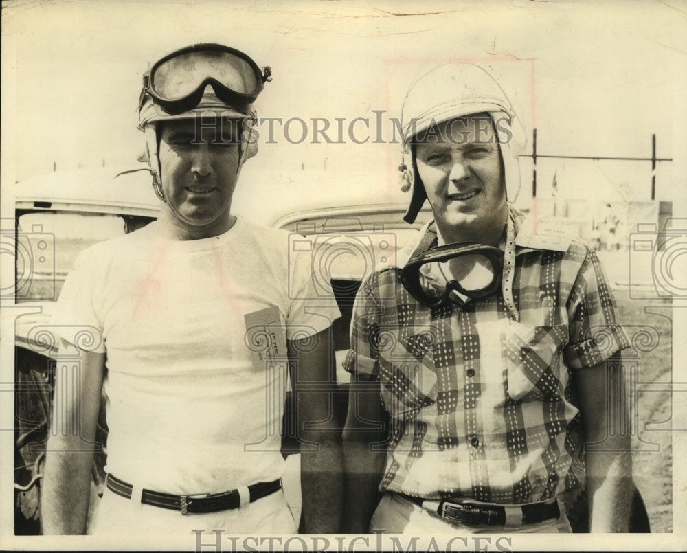 1963 Press Photo Race Car Drivers Buddy Jenkins and Vernon Brady - sas13916 - Historic Images