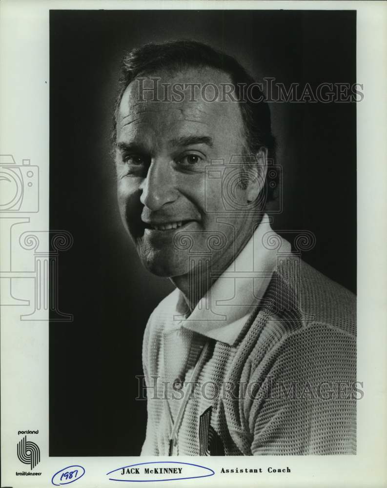 1987 Press Photo Portland Trail Blazers basketball assistant coach Jack McKinney- Historic Images