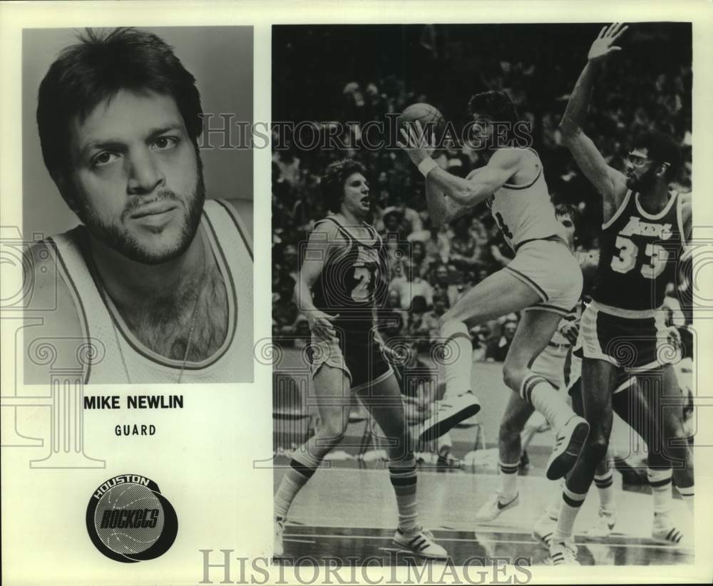 Press Photo Houston Rockets basketball player Mike Newlin - sas14249 - Historic Images