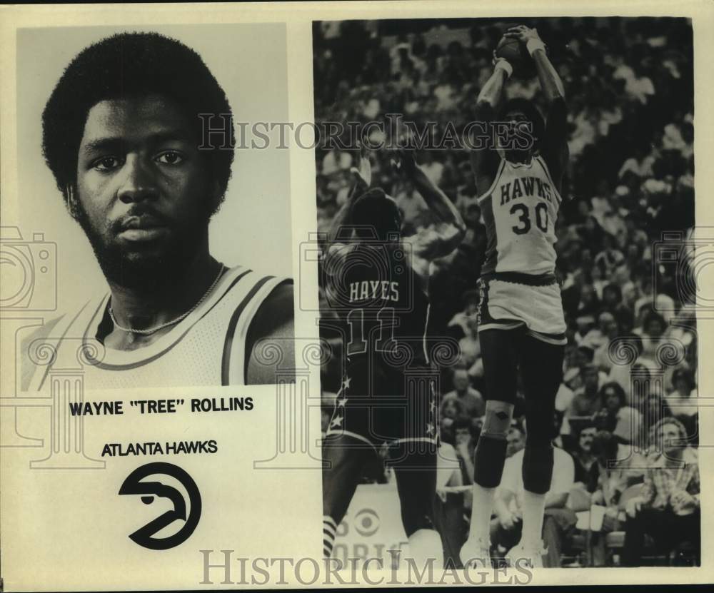 Press Photo Atlanta Hawks basketball player Wayne "Tree" Rollins - sas14263- Historic Images
