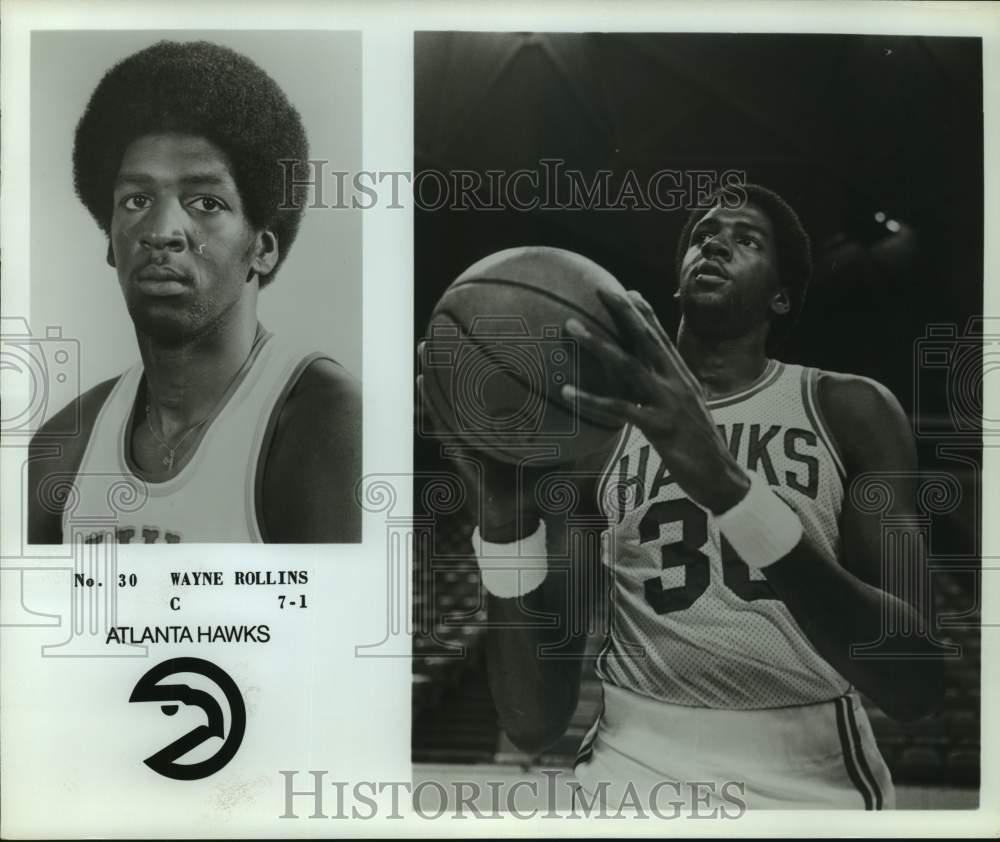 Press Photo Atlanta Hawks basketball player Wayne &quot;Tree&quot; Rollins - sas14266 - Historic Images