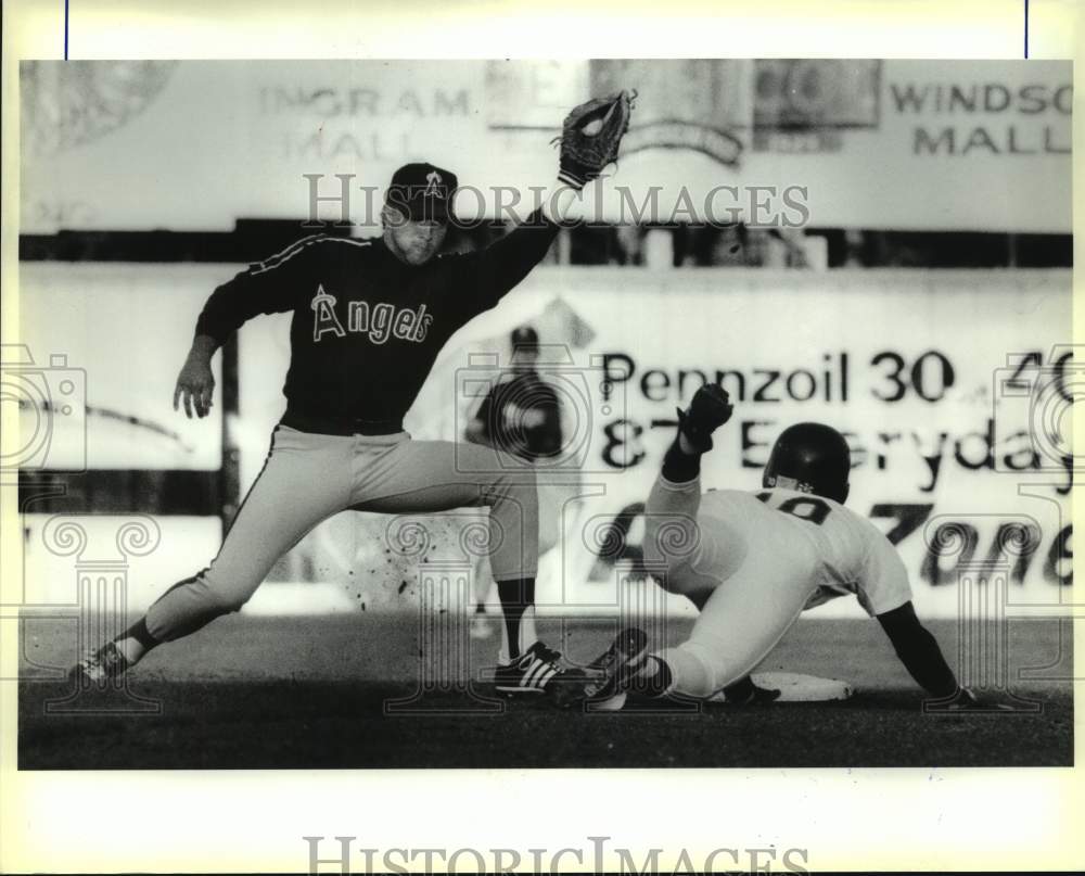 1990 Press Photo The San Antonio Missions and Midland Angels play pro baseball - Historic Images