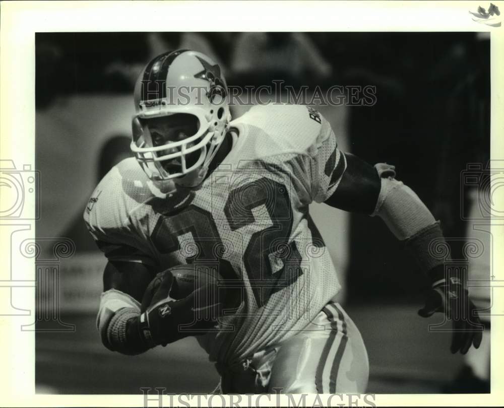 1992 Press Photo San Antonio Force football player Charles Thompson vs. Detroit - Historic Images