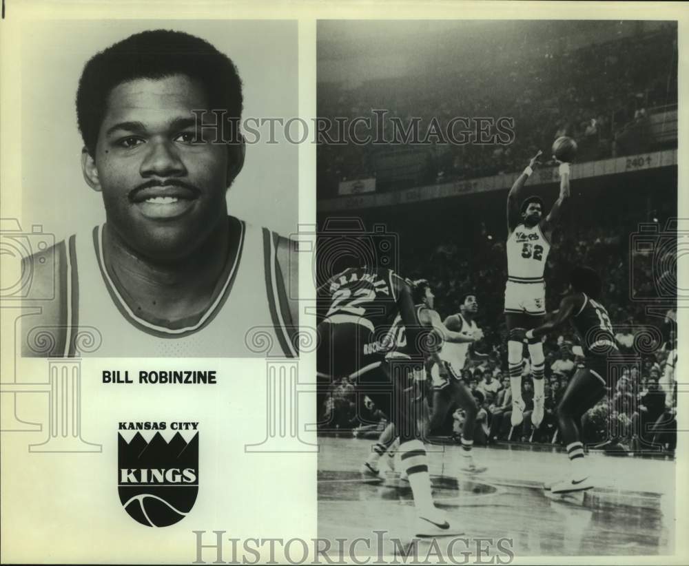 Press Photo Kansas City Kings basketball player Bill Robinzine - sas14454 - Historic Images