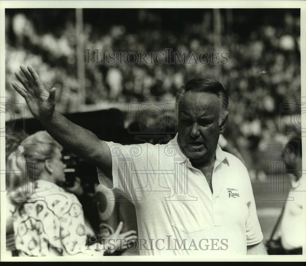 Press Photo Los Angeles Rams football coach John Robinson - sas14461 - Historic Images