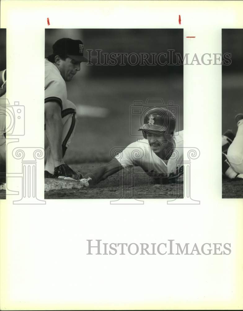 1991 Press Photo San Antonio Missions and Wichita play minor league baseball - Historic Images